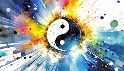 Wall Mural - Vivid yin and yang