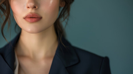 Canvas Print - close-up photo of a beautiful woman. Concept of style, beauty and fashion.