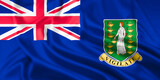 Fototapeta Mosty linowy / wiszący - The British Virgin Islands Flag Rippled