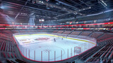 Fototapeta  - Large hockey rink with lots of seating for playoff game
