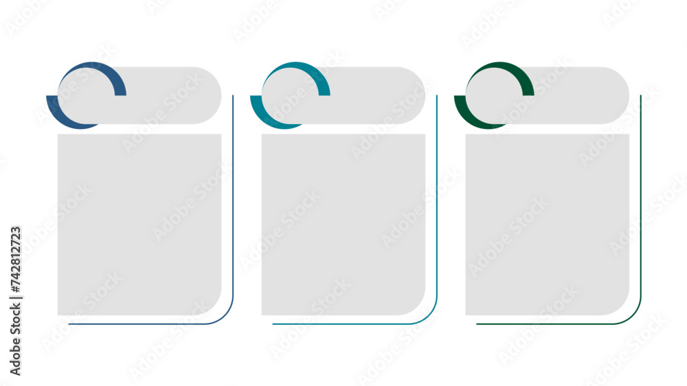 Blank company process chart infographic template as vector with 3 ...