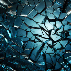 Canvas Print - Abstract shattered glass texture.