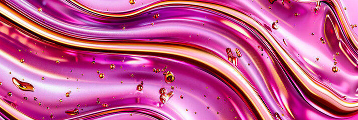 Poster - Water Patterns: Close-Up of Bubbles and Liquid Textures in a Colorful Abstract Setting