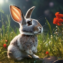 rabbit in the garden