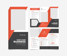 Wall Mural - Trifold Business brochure template design