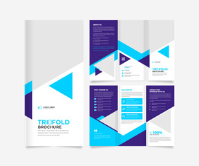 Wall Mural - Trifold Business brochure template design
