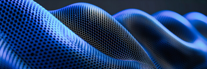 Poster - Abstract Digital Light Texture, Blue and Purple Background with Futuristic Design Elements, Illustrating Energy and Technology