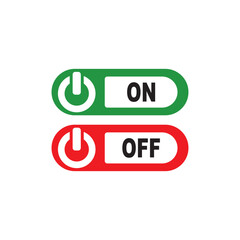 Poster - On off button symbol logo icon, vector illustration design