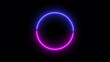 Abstract beautiful color neon circle frame loading background illustration.