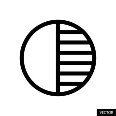 Poster - Color contrast vector icon in line style design for website, app, UI, isolated on white background. Editable stroke. Vector illustration.