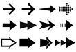 Black vector arrows, pack, arrow icon, arrow, pointer, cursor