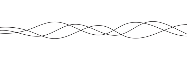 Poster - Thin line wavy abstract background. Vector design