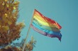LGBTQ Pride accord. Rainbow board colorful dazzling diversity Flag. Gradient motley colored surreal LGBT rights parade festival melon diverse gender illustration