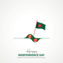 Wall Mural - bangladesh independence day. bangladesh independence day creative ads design March 26. vector, 3D illustration.