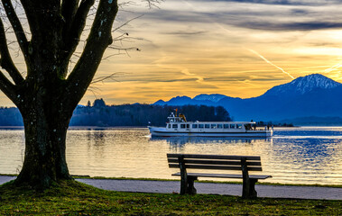 Canvas Print - lake chiemsee in bavaria - germany