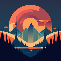 Poster - Abstract interpretations of music and soundwaves. vektor illustation