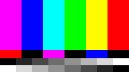 TV loses signal, TV screen test