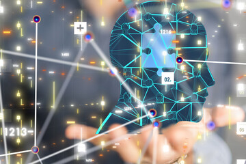 Leinwandbilder - digital medical futuristic interface 3D rendering
