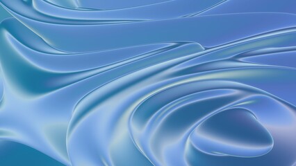 Aufkleber - 3d vertical banner emerald royal color. Wavy fluid trendy modern background.