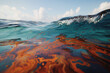 crude oil leak into ocean, crude oil contaminate, ocean pollution