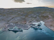 © AmazingAerialAgency - Aerial view of passenger ferry in Rab Island, Croatia.
