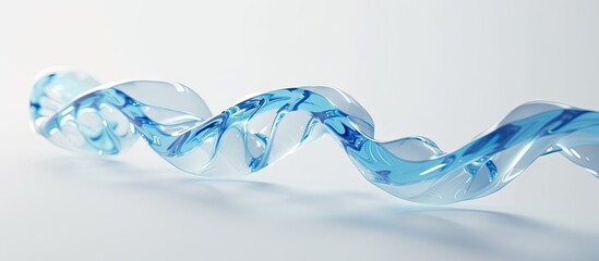 Poster - dna strand icon 3d render illutration healthcare medical logo isolated transparent background. with 