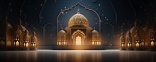 Luxury 3d Lantern Islamic Festival Background For Ramadan Kareem, Eid Al Fitr, Islamic Holy Month