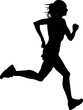 figure of a sporty girl. Silhouette of a runner.