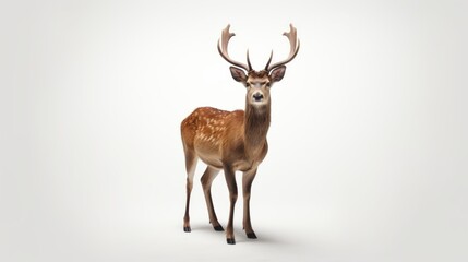 Poster - Generative AI Enchanting deer in peaceful poses.