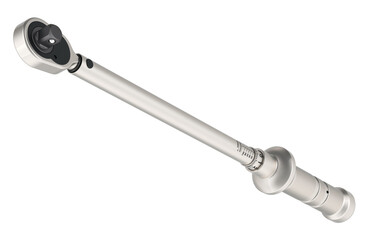 Poster - Mechanical torque wrench, closeup. 3D rendering isolated on transparent background