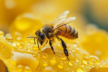 Wall Mural - May honey. Background with selective focus and copy space