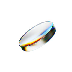Poster - transparent glass 3d cylinder object with dispersion