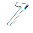 Transparent glass 3D 7 numbers with dispersion