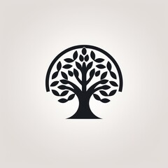 Poster - Generative AI flat tree icon