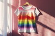 LGBTQ Pride rookie. Rainbow love colorful remarkable diversity Flag. Gradient motley colored demiromantic LGBT rights parade festival serenity diverse gender illustration