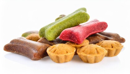 Wall Mural - dog treats isolated on white background