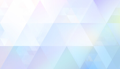 Poster - Abstract background made of many white and bright and colorful triangles in different sizes. High resolution full frame geometric triangular shape background with copy space.