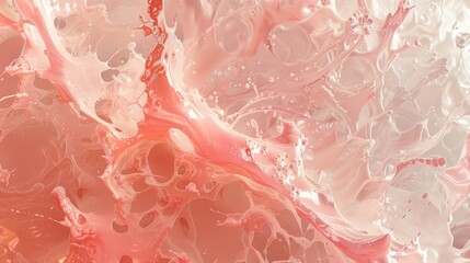 Poster - Beige-pink abstract background with an amorphous light structure. AI generative.