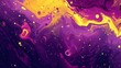 Dynamic Superhero and Woozie Inspired High-contrast Abstract Background with Vibrant Purple and Yellow Swirls
