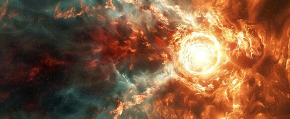 star shining out of space Generative AI