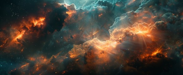 space galaxy explosion wallpaper generative ai