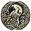 Wolf celtic knot tattoo design