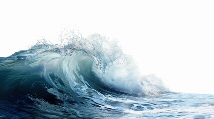 Wall Mural - Close-up of breaking ocean waves .white background