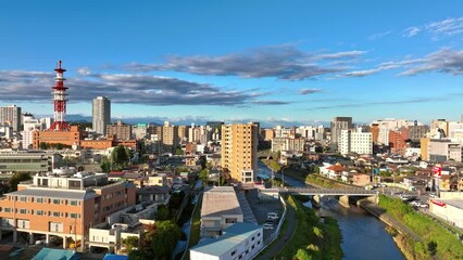 Aufkleber - 都市のドローン空撮