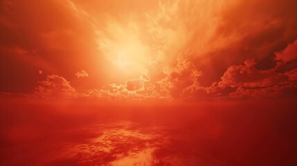 Poster - Abstract dark red background Dramatic red sky Red sunset with clouds Fantastic sunset background with copy space for design Halloween armageddon apocalypse end of the world concept : Generative AI
