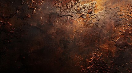 Poster - Rusty metal background Rust texture Orange red brown abstract background Bright rough textured background Wide banner Panoramic Copy space : Generative AI
