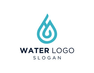 Poster - The logo design is about Water and was created using the Corel Draw 2018 application with a white background.