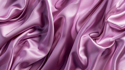 Poster - Beautiful purple pink silk satin background Soft folds Shiny fabric Luxury lilac background with copy space for design Wide banner Flat lay top view Birthday wedding Christmas Valentin : Generative AI