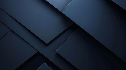 Wall Mural - Modern black blue abstract background Minimal Color gradient Dark Web banner Geometric shape 3d effect Lines stripes triangles Design Futuristic Cut paper or metal effect Luxury Premiu : Generative AI