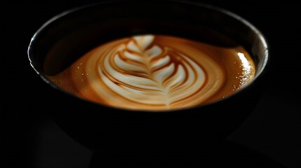 Aufkleber - coffee latte art : Generative AI